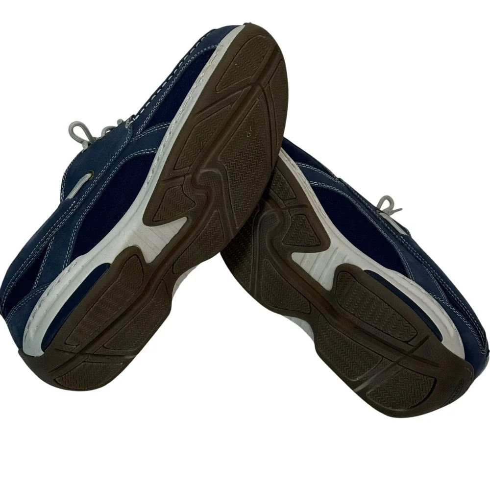 Dunham Captain Mens Boat Shoes Navy Blue Leather 13 XXW Extra Wide DHCAPTAIN